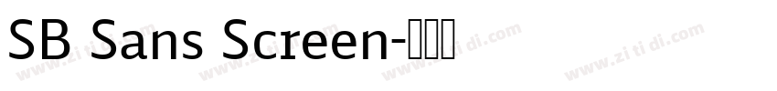 SB Sans Screen字体转换 SB Sans Screen字体转换